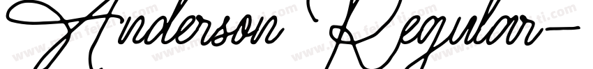 Anderson Regular字体转换